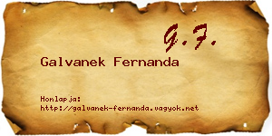 Galvanek Fernanda névjegykártya